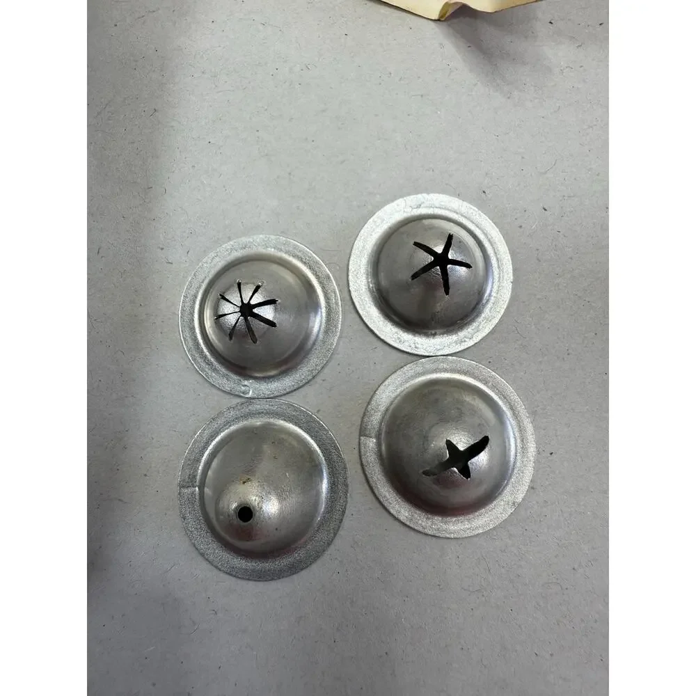 Vintage Aluminum Cake Decorator Set, 4 Icing Tips, Retro Baking Tool (1940s)